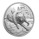 Canada 2025 $20 Ultra-High Relief Fine Silver Coin - Great Hunters: Grey Wolf