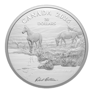 2025 $30 Fine Silver Coin - Mustang Country by Robert Bateman
