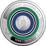 2025 $2 30th Anniversary of The Torres Strait Islander Flag 'C' Mintmark Coloured Silver Proof Coin