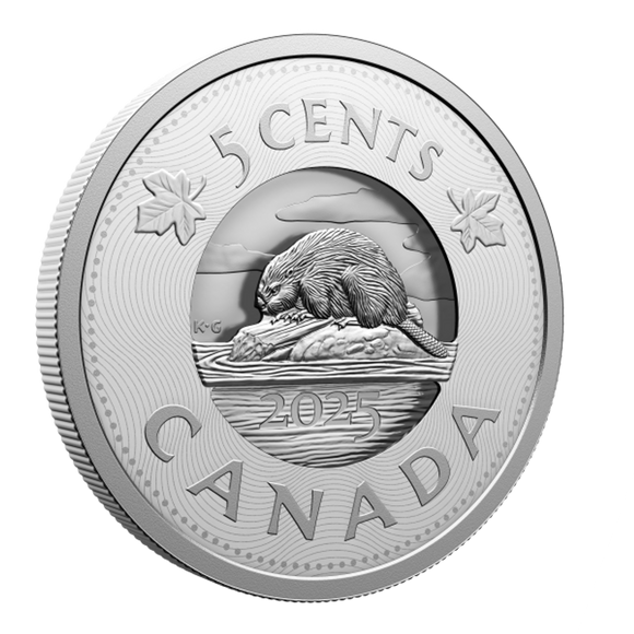 2025 5-Cent Fine Silver Coin - Multilayered Beaver