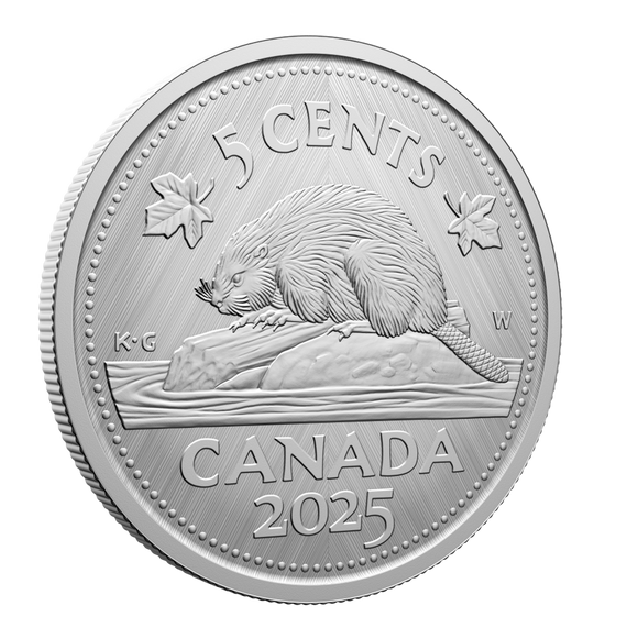 2025 5-Cent Fine Silver Coin Tribute: W Mint Mark - Beaver