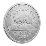 2025 5-Cent Fine Silver Coin Tribute: W Mint Mark - Beaver