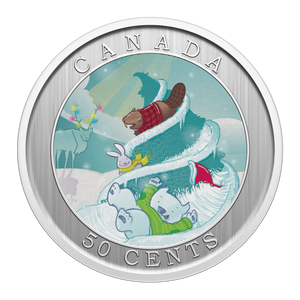 2025 Canada 50-Cent Lenticular Coin - Whimsical Holiday Tree
