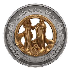 2025 $50 Fine Silver Coin - Allegories of Justice and Truth