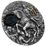 2026 Seven Seals of the Apocalypse Black Horse 3oz Silver High Relief Coin