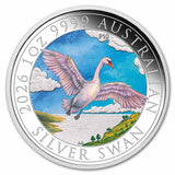 Australian Swan 10th Anniversary 2026 1oz Silver Coloured Coin