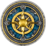 2026 Compass Rose 2oz Silver Antique Coin