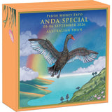 2026 Australian Swan 1oz Silver Coloured Coin - Perth Money Expo ANDA Show Special