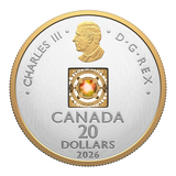 2026 Canada $20 Fine Silver Coin - Dancing Ammolite - Elements of Nature: Fire