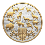 2026 $50 Fine Silver Coin - Heraldic Landscape: Animals of Canada