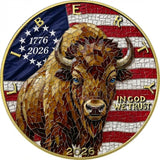 2026 American Eagle Mosaic Bison 1oz Silver Coin