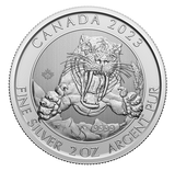 2023 Canada $10 Ice Age Smilodon Sabre-Tooth Cat Silver Coin