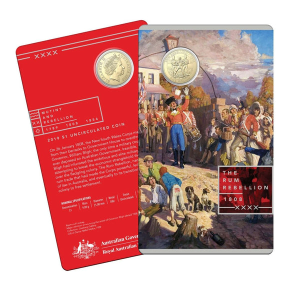 2019 $1 Mutiny and Rebellion The Rum Rebellion Uncirculated Coin