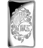 2020 Lunar Year of the Rat 1/2oz Silver Rectangular Coin