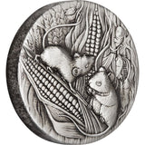 2020 Year Of The Mouse Lunar 2oz Silver Antiqued Coin