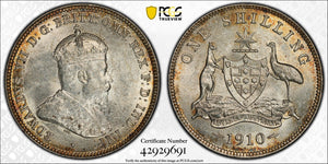 1910 Australia Shilling PCGS MS62