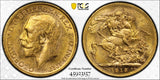 1913 Melbourne Mint Gold Sovereign PCGS MS62