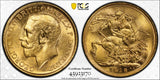 1918 Sydney Mint Gold Sovereign PCGS MS63