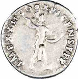 Domitian Silver Denarius Issued AD 92/93 VF