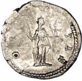 Rome Geta, Silver Denarius 200-202AD gVF