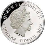 2015 $1 Deadly and Dangerous Bull Ant 1oz Silver Coloured Proof Coin