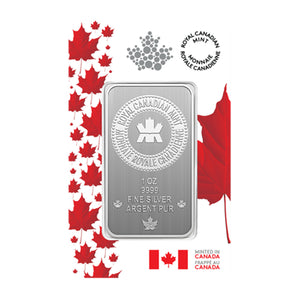 2025 1oz 99.99% Pure Silver Bar - Proudly Canadian packaging (Premium Bullion)