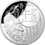 2021 Lunar Year of the Ox $5 Fine Silver Proof Domed Coin