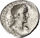 Rome Hadrian, Silver Denarius 118AD VF
