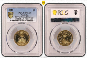 2016 $1 Anniversary of Decimal Changeover MS67