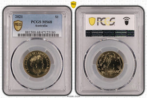 2021 Australian Mob of Roos $1 Coin MS68