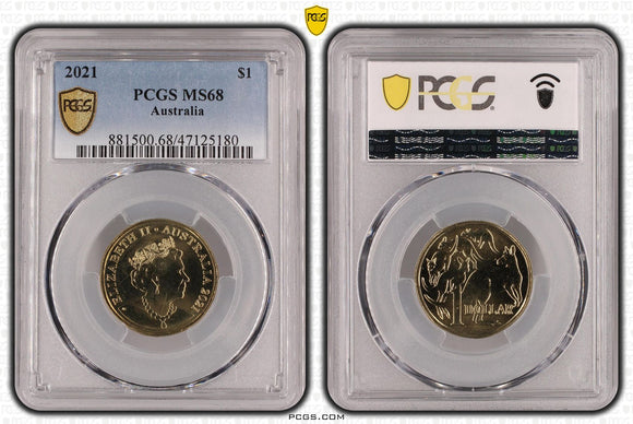 2021 Australian Mob of Roos $1 Coin MS68