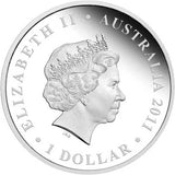 2011 $1 ANDA Melbourne Coin Show Special Celebrate Australia Heard and McDonald Islands 1oz Silver Coloured Proof Coin