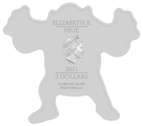 2021 Shrek 1oz Silver Shaped Coin