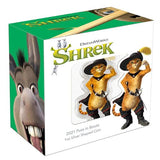 2021 Shrek - Puss in Boots Shaped 1oz Silver Coin