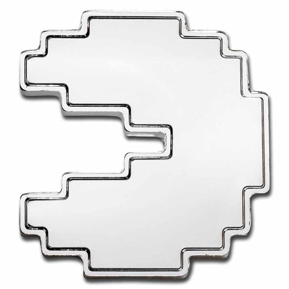 2021 1oz $2 PAC-MAN Shaped PAC-STACK Silver Coin