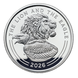 The Lion and The Eagle 2026 UK 1oz Silver Proof Coin