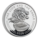 The Lion and The Eagle 2026 UK 5oz Silver Proof Coin