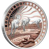 Great Australian Desert 2023 $1 Rose Gold-plated 1oz Silver Proof Coin