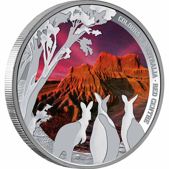 Colours of Australia 2024 $1 Red Centre 1oz Silver Proof Coin