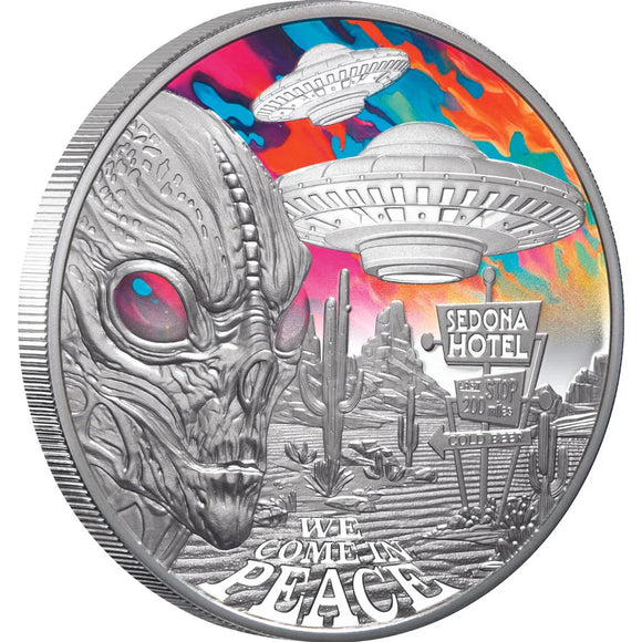 Alien Encounters 2024 $1 1oz Silver Proof Coin