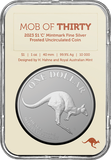 2023 Kangaroo Series 30th Anniversary – Mob of Thirty $1 1 oz ‘C’ Mintmark Fine Silver Frosted Uncirculated Coin