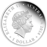 2014 $1 The Land Down Under Australian Stockman 1oz Silver Coloured Proof Coin