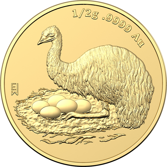 2023 $5 1/2 gram Frosted Uncirculated Mini Money Emu Coin