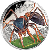 2015 $1 Deadly and Dangerous Bull Ant 1oz Silver Coloured Proof Coin