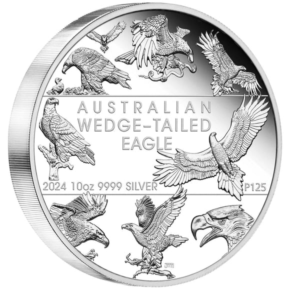 Wedge-Tailed Eagle 10th Anniversary 2024 $10 10oz Silver Proof Coin