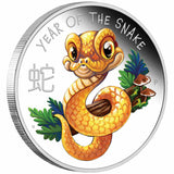 2025 Lunar Year of the Snake 50c Baby Snake Colour 1/2oz Silver Proof Coin