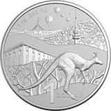 Australia Kangaroo 2025 $1 1oz Silver Frosted Uncirculated Coin