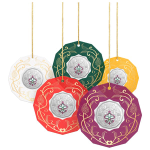 Australia Christmas Decoration 2025 50c Colour Cupro-Nickel Uncirculated Coin - Set of 5