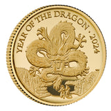 2024 GB Lunar Year of the Dragon 1/40th oz Gold Proof Coin