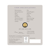 2024 GB Lunar Year of the Dragon 1/40th oz Gold Proof Coin